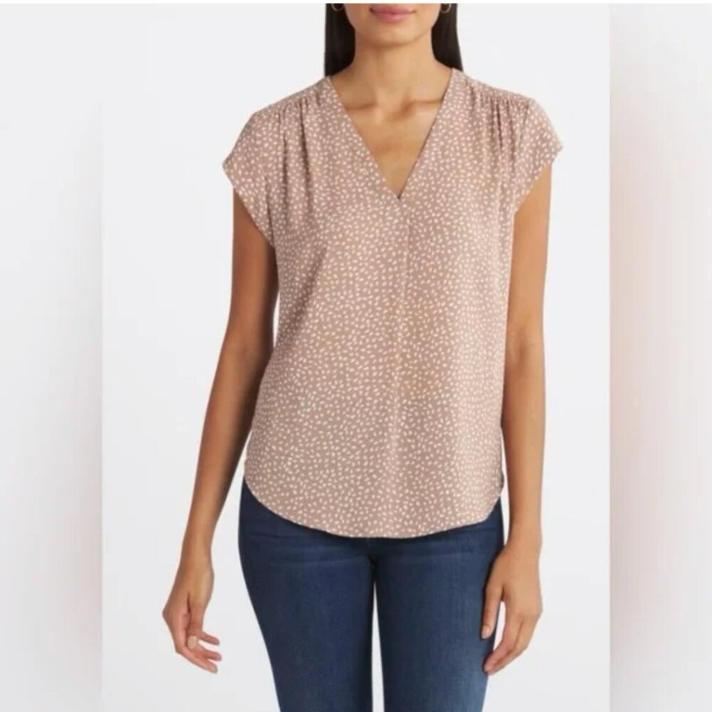 Lillian V Neck Blouse - size S